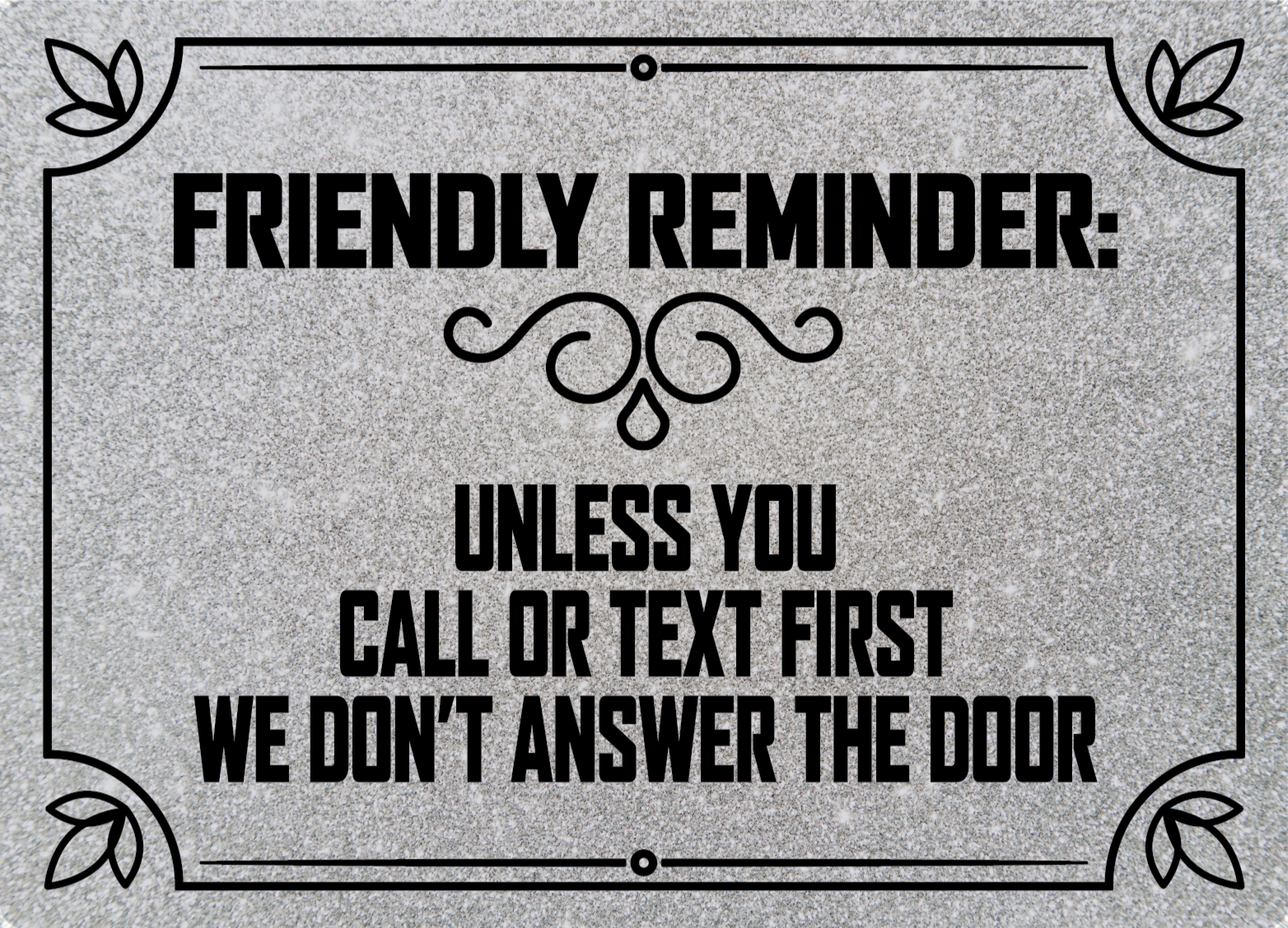 Friendly Reminder Alert custom rug - TenStickers
