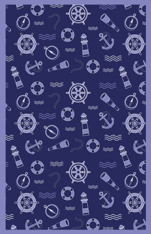Anchors and ropes modern rug - TenStickers