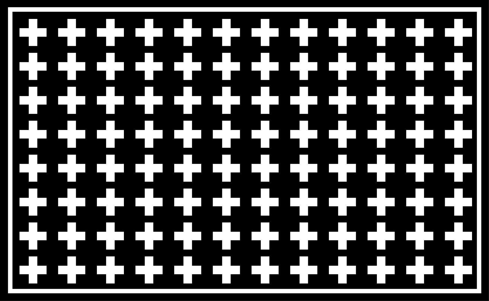 White and Black Cross minimal rug - TenStickers