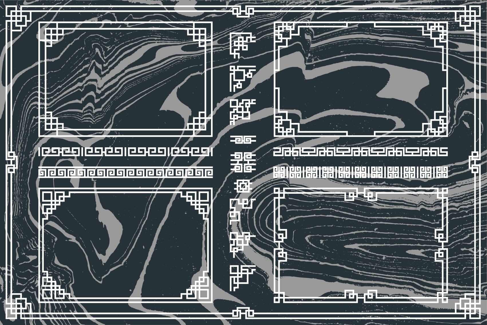 Marbled Textile marble vinyl rug - TenStickers