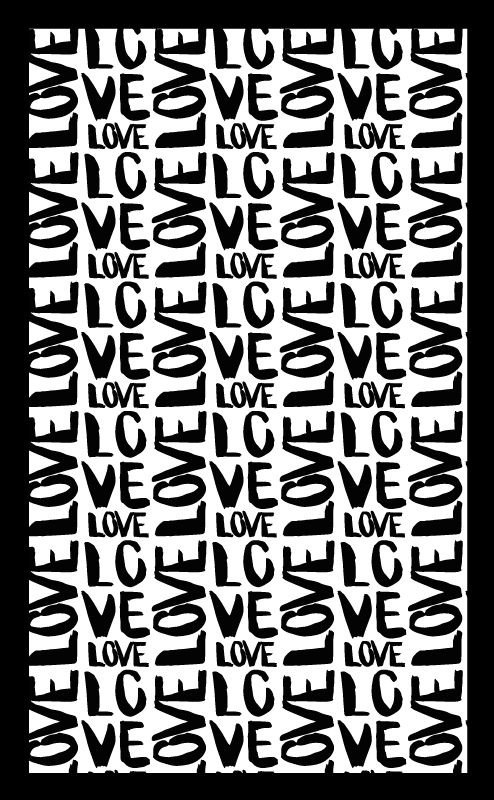 Expressive Love Text custom rug - TenStickers