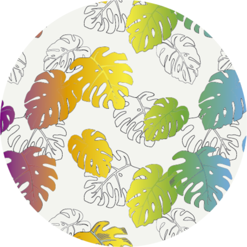 Multicolour monstera pot design nature rug - TenStickers