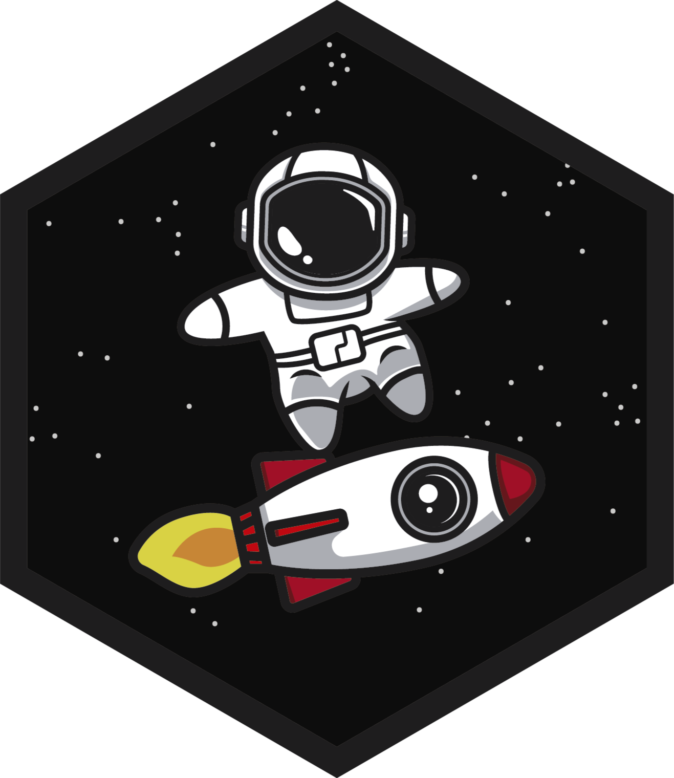 Rocket in Space kids vinyl rug - TenStickers
