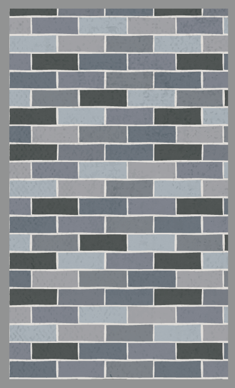 Grey Bricks tile vinyl rug - TenStickers