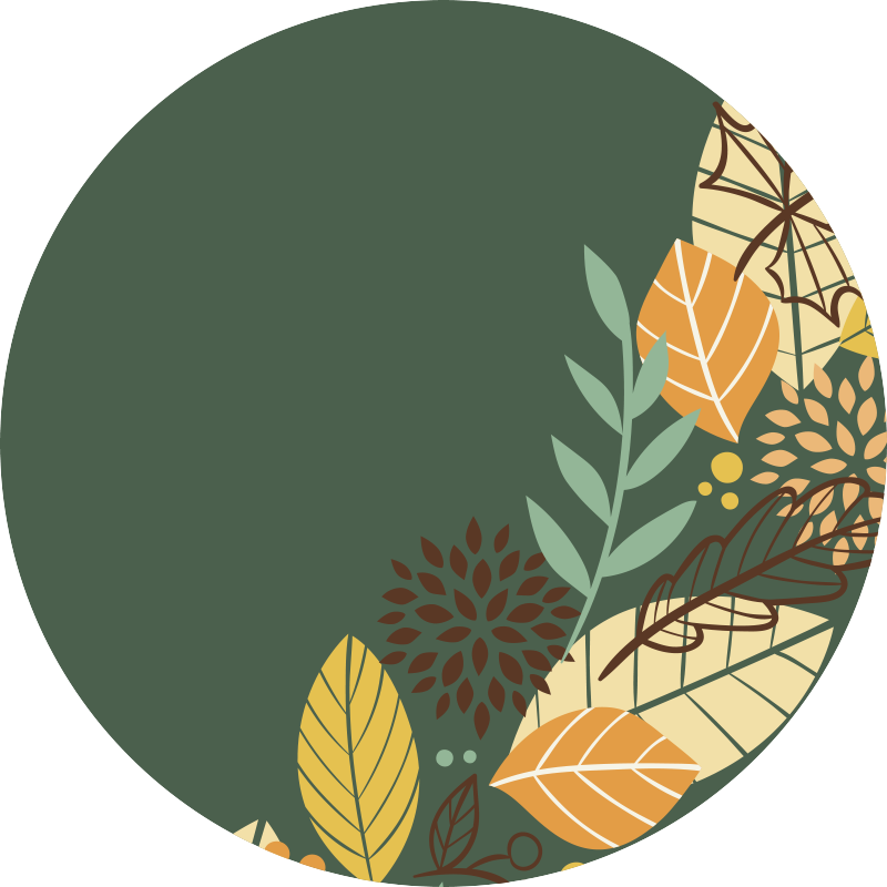 Autumn leaves floral vinyl rug - TenStickers