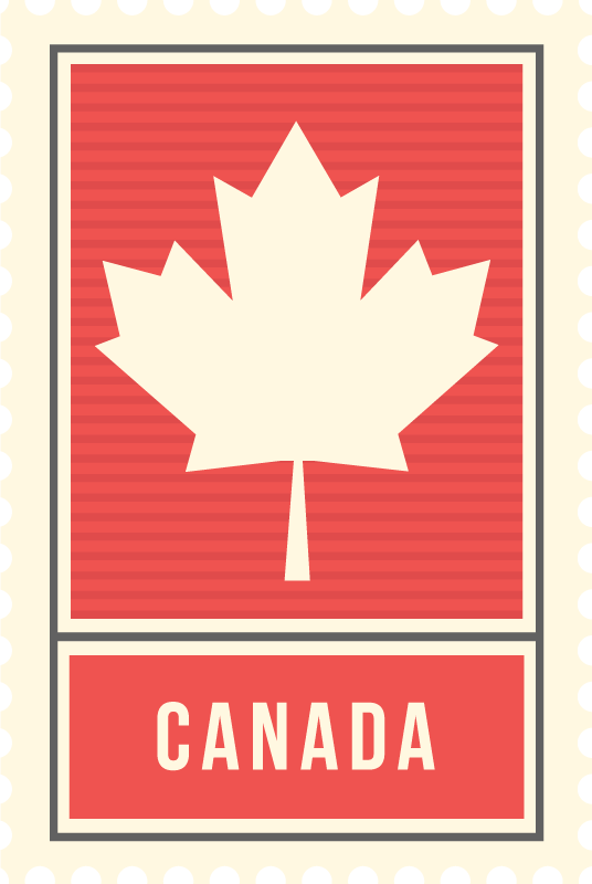 Canadian Maple Leaf vinyl rug - TenStickers