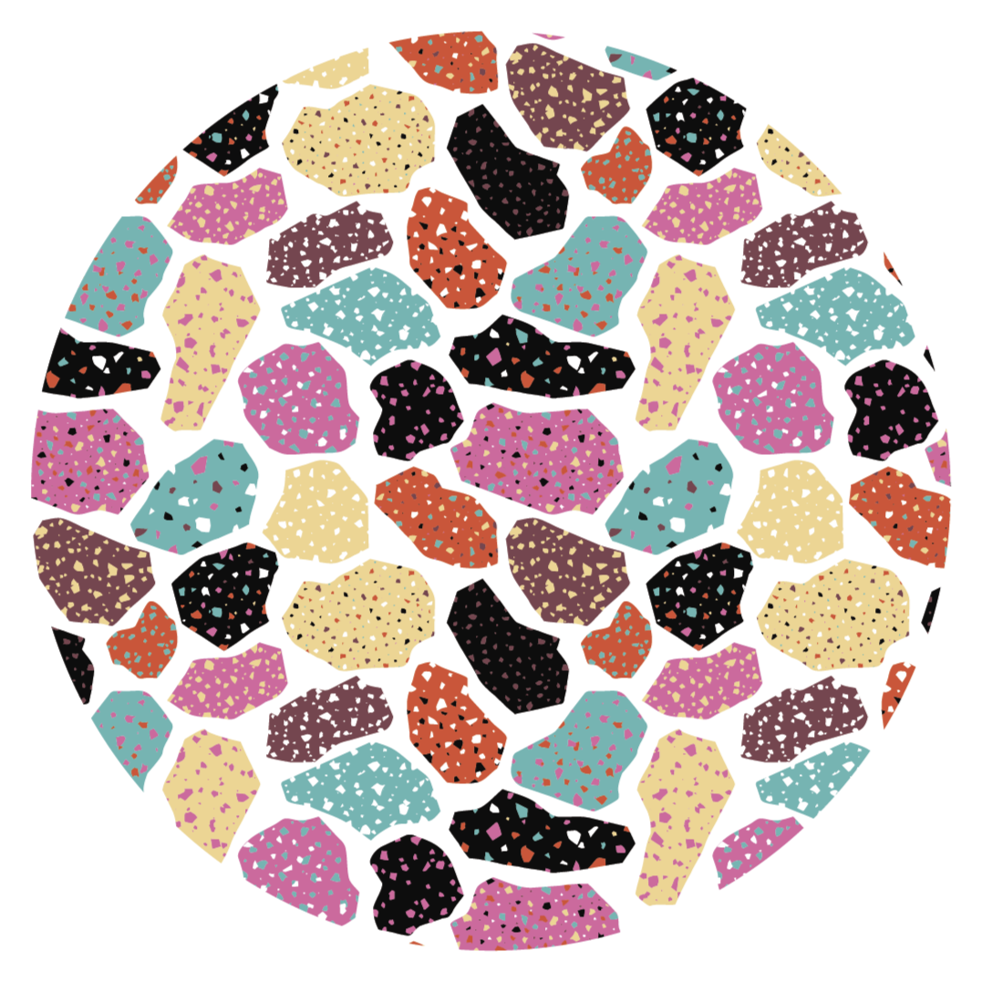Speckled Terrazzo animal print vinyl rug - TenStickers