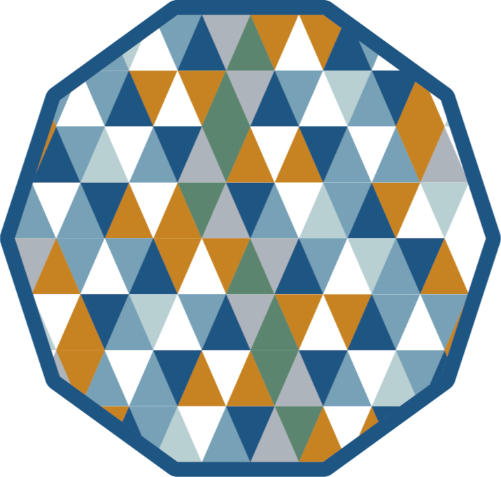 Pvc carpet multicolor triangles vinyl rugs - TenStickers