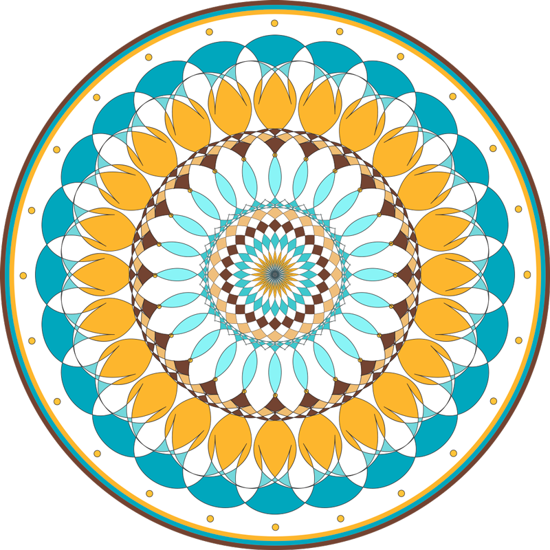 Round mandala vinyl carpet - TenStickers