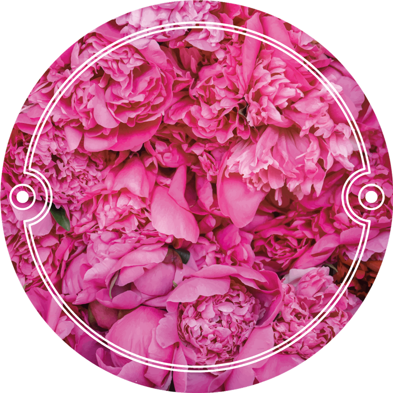 Peonies floral vinyl carpet - TenStickers