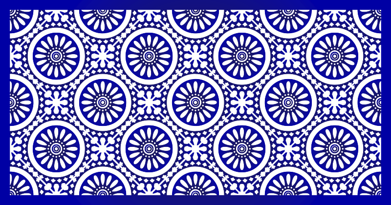 Tiles blue tones tile carpet - TenStickers