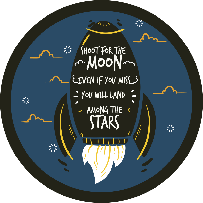 Shoot for the moon custom rug - TenStickers