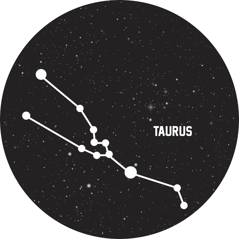 Taurus Constellation star vinyl rug - TenStickers