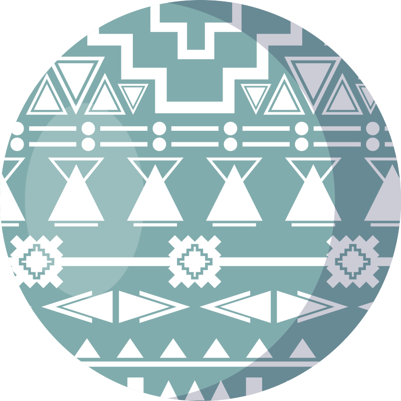 Tribal Geometrics geometric vinyl rug - TenStickers