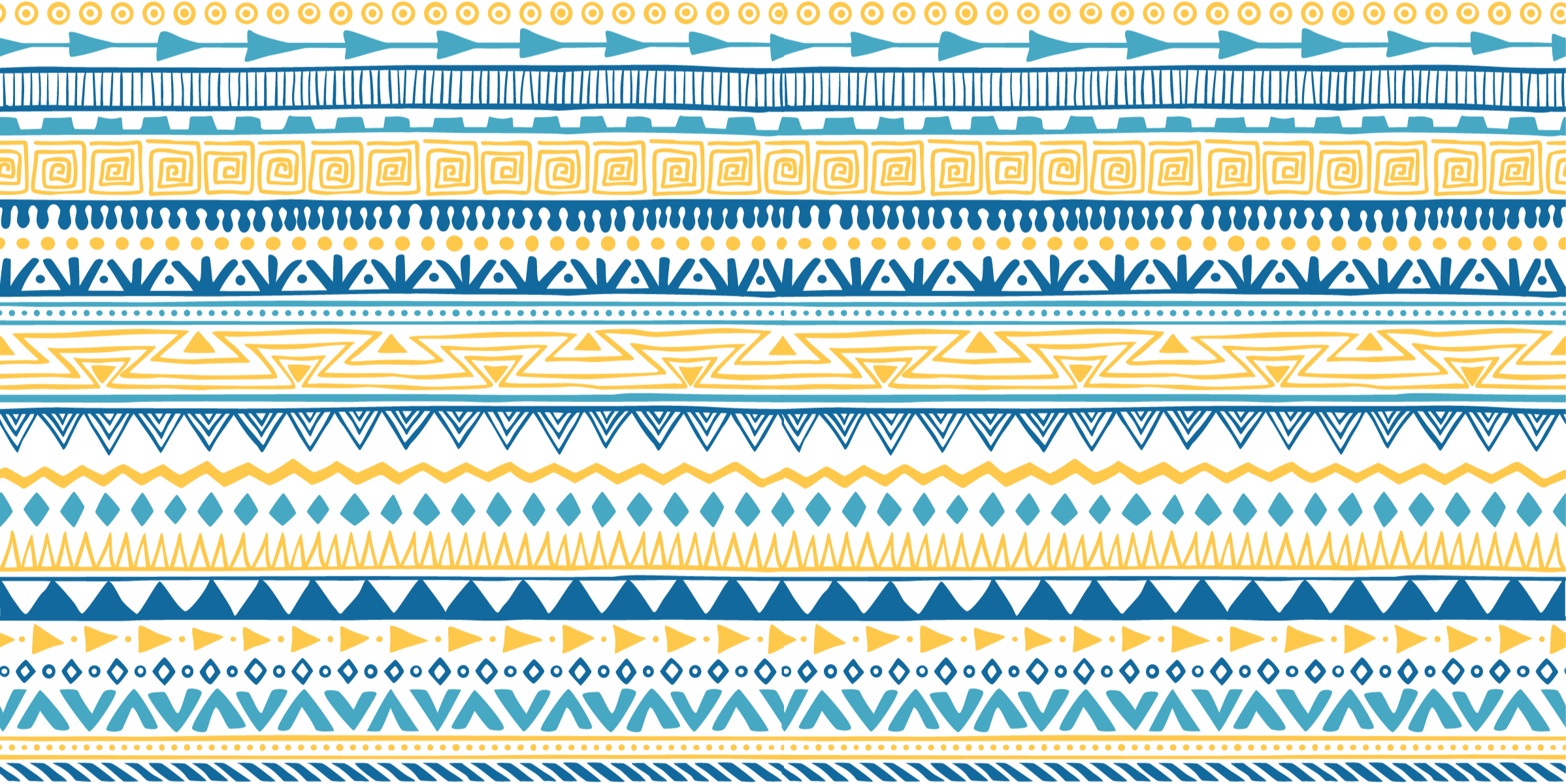 Tribal Blue Pattern  ethnic rug - TenStickers