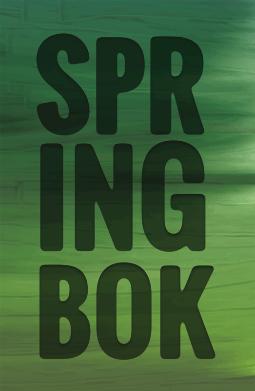 Green text Springbok custom rug - TenStickers