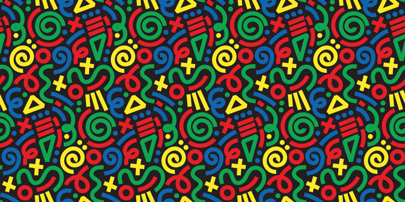 Vibrant Puzzle Pattern game vinyl rug - TenStickers