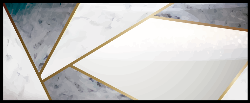 Geometric Marble Accents textured vinyl rug - TenStickers