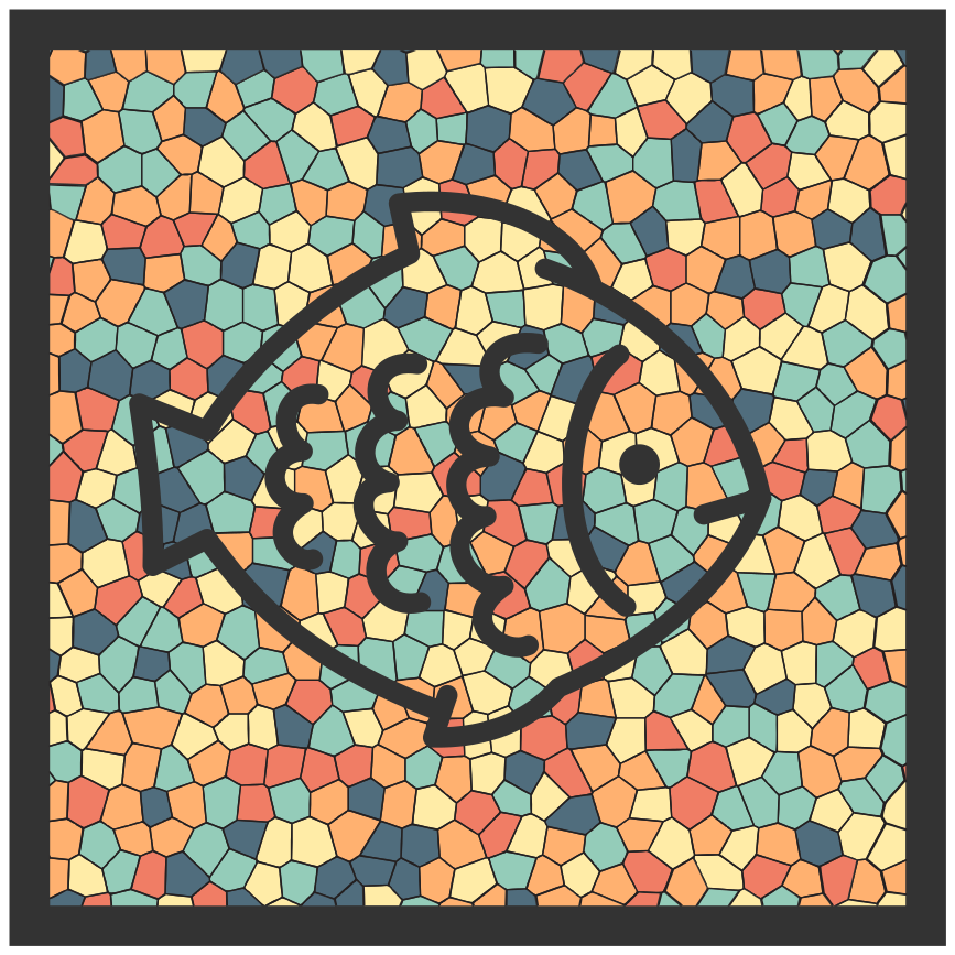 Mosaic Fish mosaic floor tiles - TenStickers