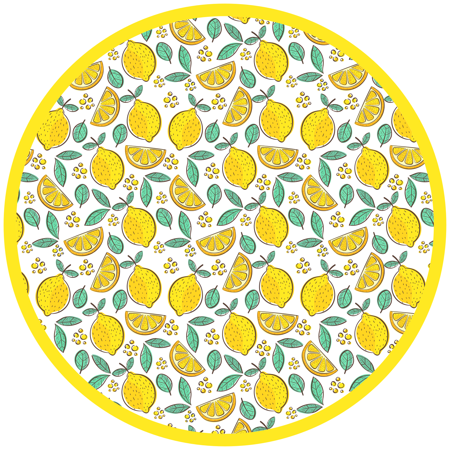 Citrus Patterned Design floral vinyl rug - TenStickers