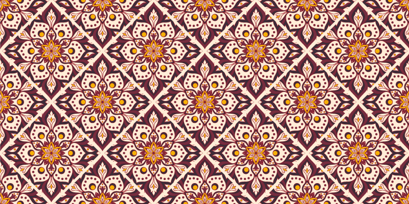 Mosaic Mandala Pattern mosaic vinyl rug - TenStickers