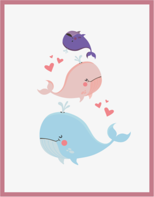 Whales playing animal rug - TenStickers