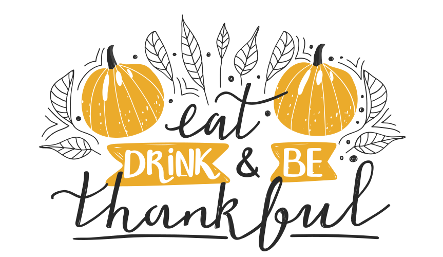 Eat Drink Thankful event vinyl rug - TenStickers