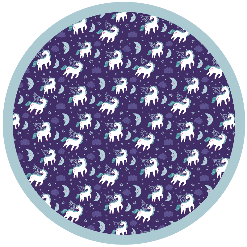 Polar Bear Circle kids vinyl rug - TenStickers