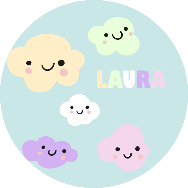 Customizable Clouds custom vinyl rug - TenStickers