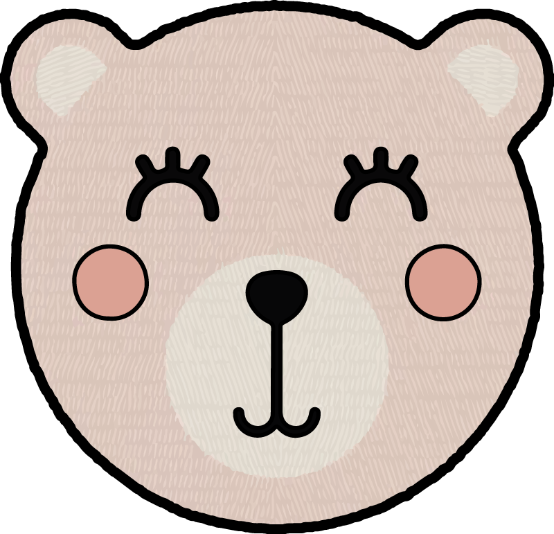 Bear Character Piece kids vinyl rug - TenStickers