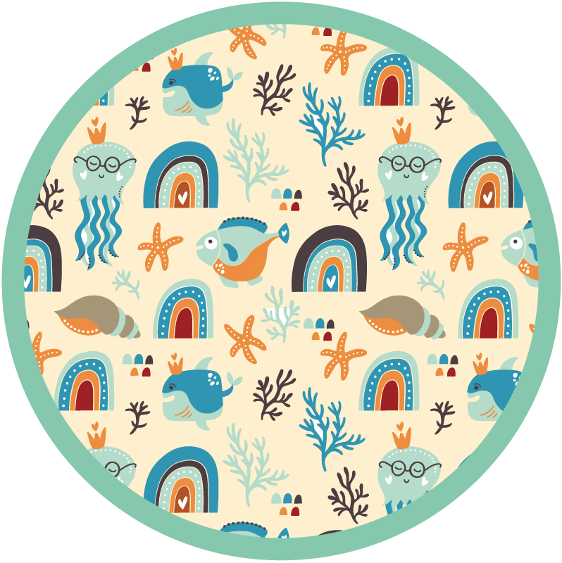 Sea Life Playtime kids vinyl rug - TenStickers
