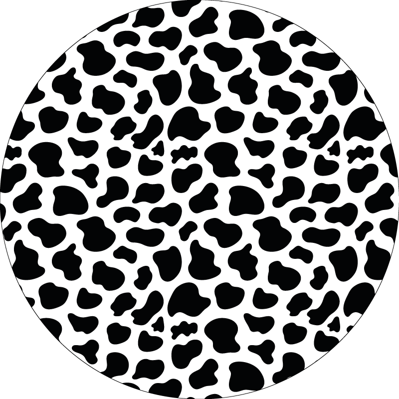 Cowhide Circular Pattern animal print vinyl rug - TenStickers