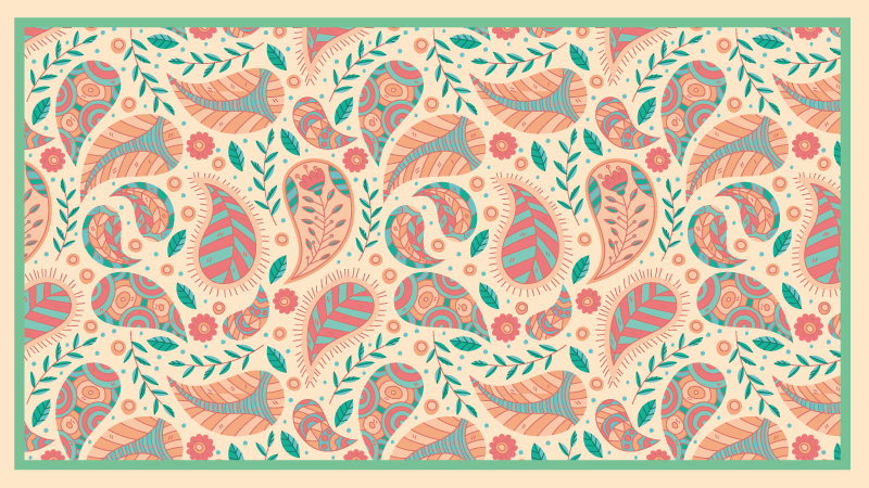 Rectangular persa green ethnic rug - TenStickers