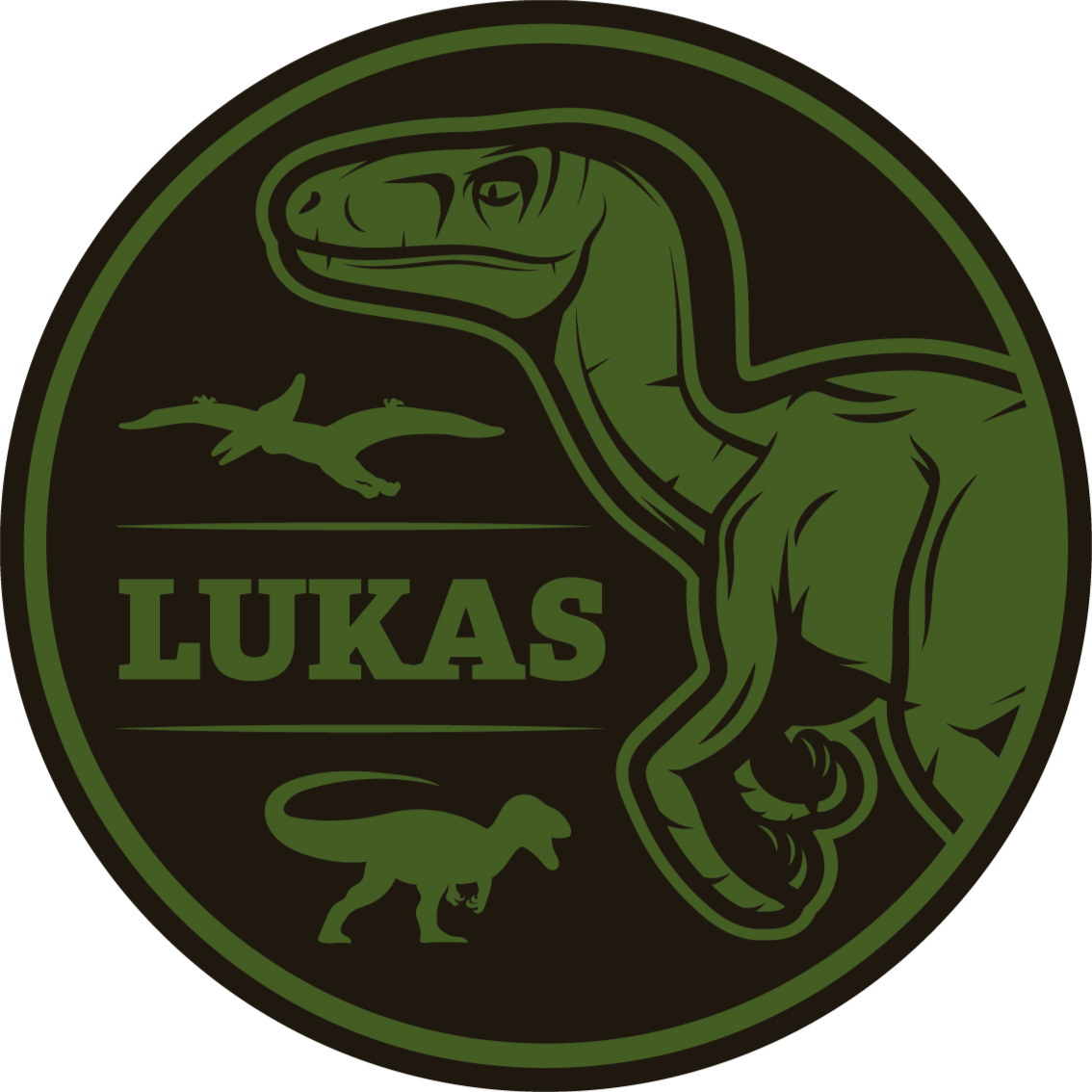 dinosaur raptor with text  animal rug - TenStickers