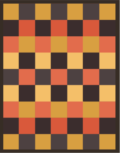 Geometric Checkerboard geometric vinyl rug - TenStickers