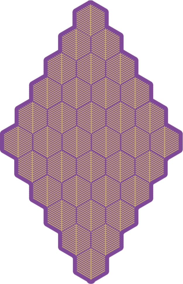 Geometric Purple Hexagons geometric vinyl rug - TenStickers