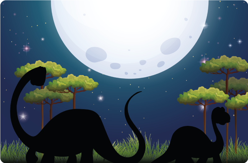 dinosaur in nature bedroom rug - TenStickers