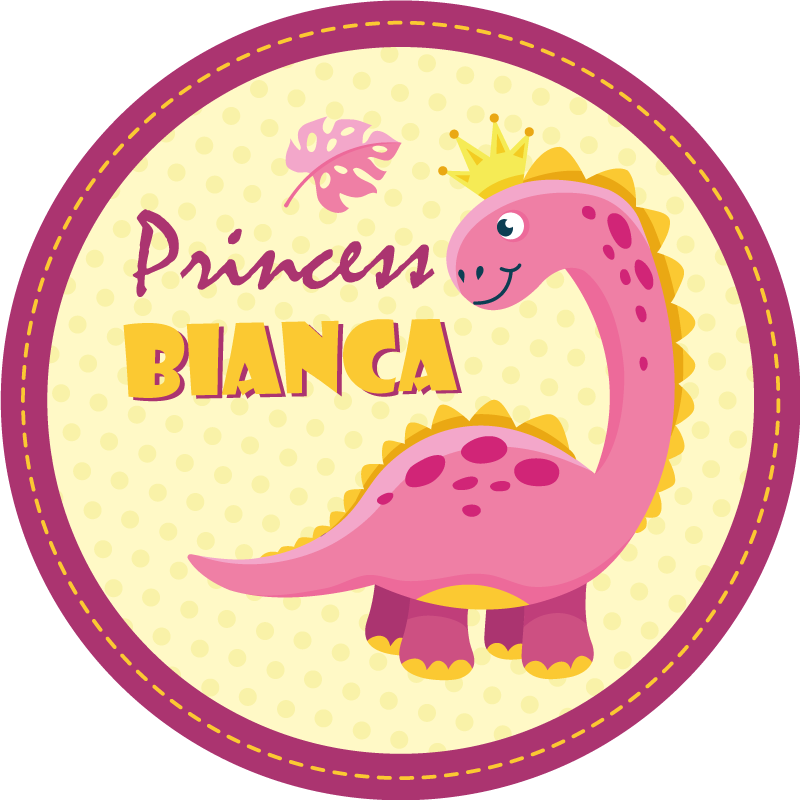Princess Dinosaur nursery vinyl rug - TenStickers