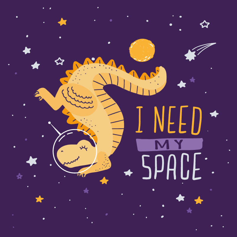 I need my space dinosaur vinyl rug - TenStickers