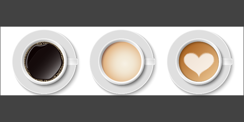 aerial view various coffee modern rug - TenStickers