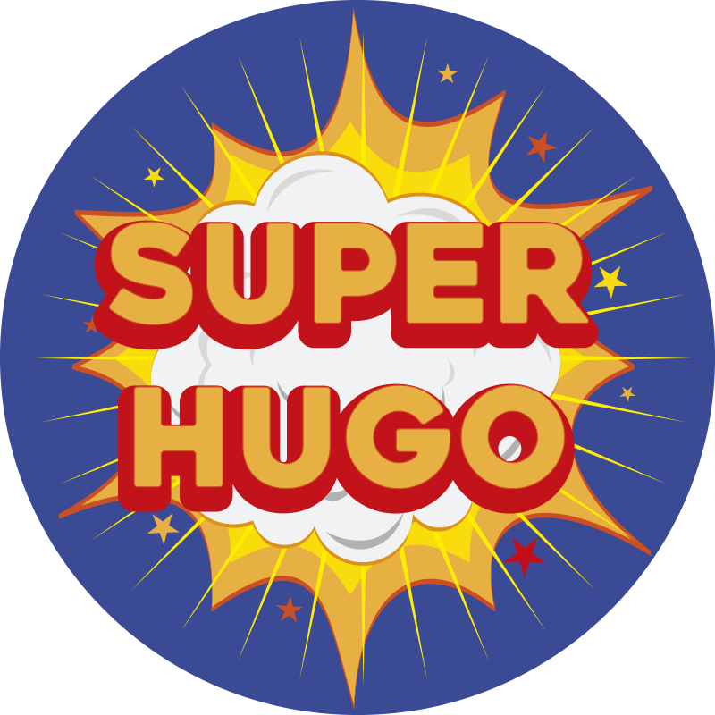 superhero customisable personalised mat - TenStickers