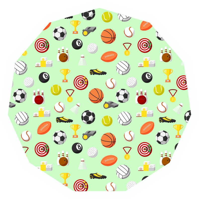 Kid sport balls design vinyl rug - TenStickers