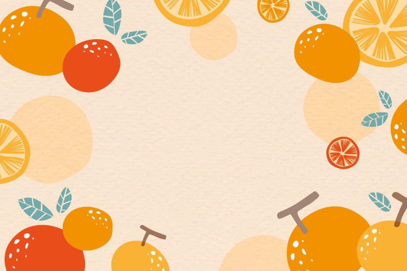 orange fruit kitchen floor tiles - TenStickers