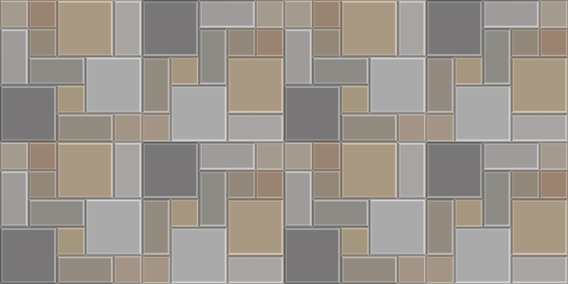 Relief gray tiles modern rug - TenStickers