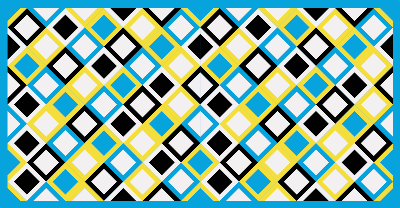 Colorful pattern of squares geometric vinyl rug - TenStickers