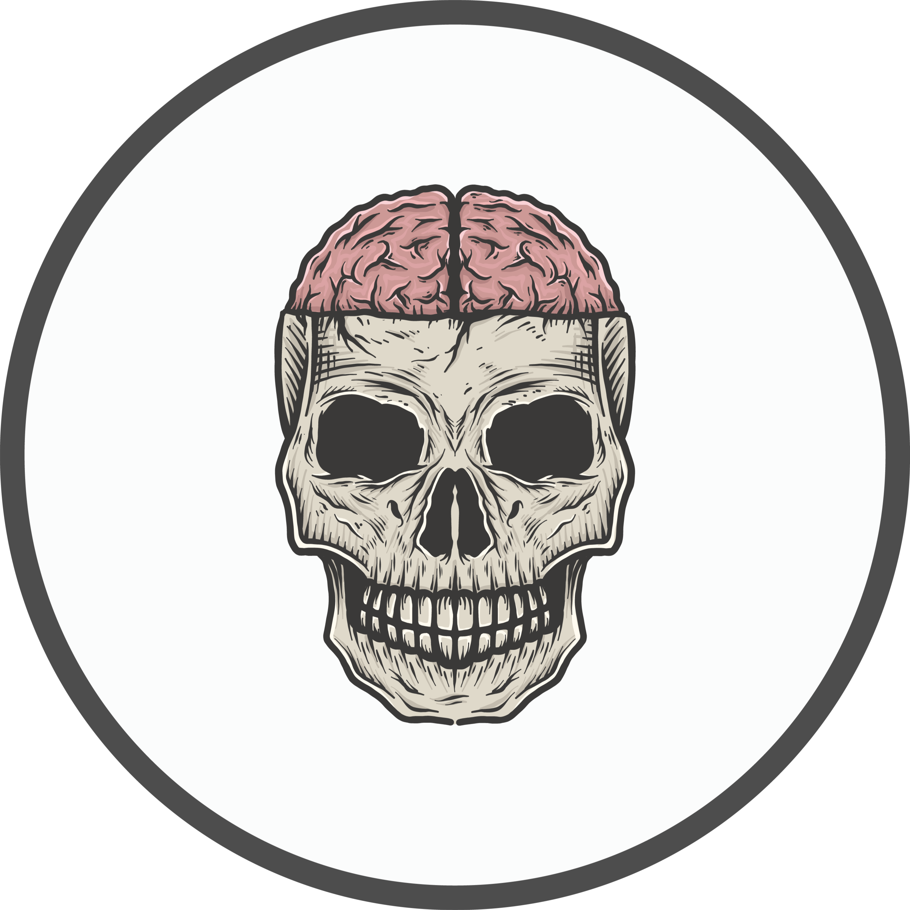 Exposed Cranium Sketch halloween vinyl rug - TenStickers