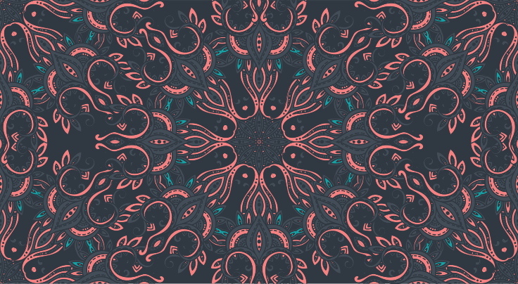 Paisley Octopus animal vinyl rug - TenStickers