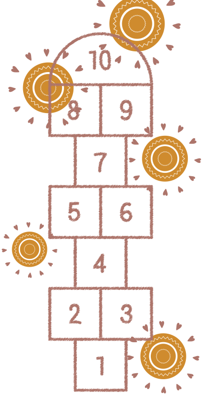 Nordic Hopscotch kids vinyl rug - TenStickers