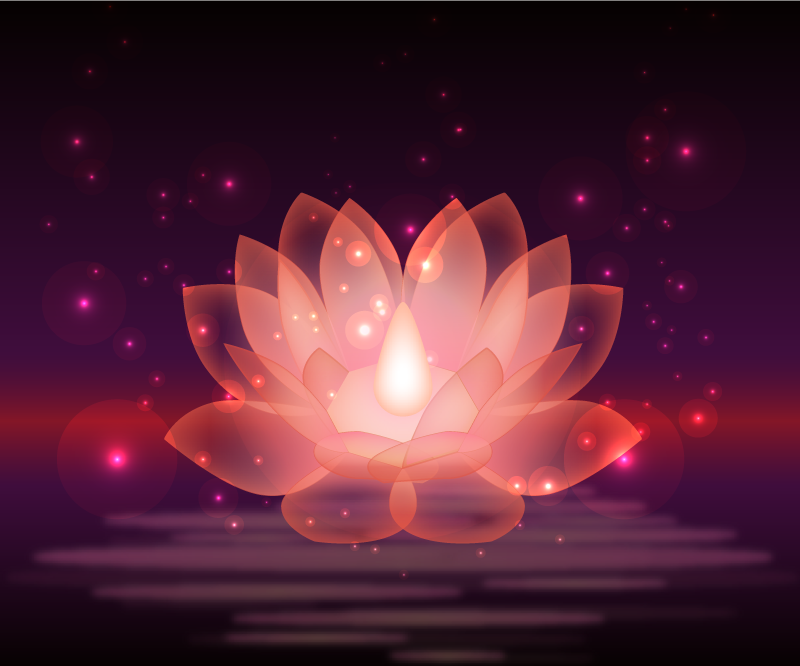 Cosmic Lotus Design mandala vinyl rug - TenStickers