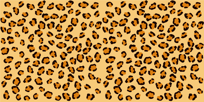 Cheetah print animal print vinyl rug - TenStickers